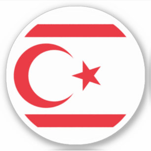 Turkish Republic of Northern Cyprus Flag Sticker