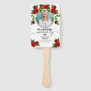 Turkish Roses Floral Celebration of Life Hand Fan