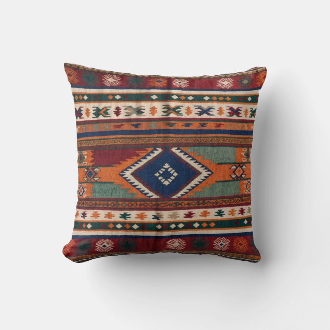 Turkish Rug Kilim Pillows: Perfect for Every Home Throw Pillow (Front)