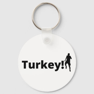 Turkish soccer player, customizable keychain