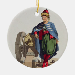 Turkish Soldier, from 'Costumes of the Various Nat Ceramic Ornament
