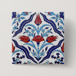 Turkish tile 2 inch square button