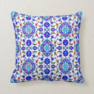 Turkish Tile inspired Design Throw Pillow
