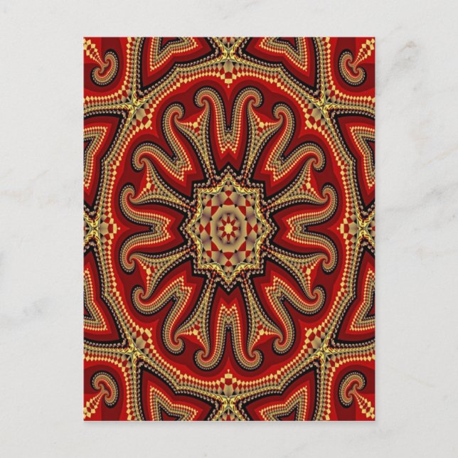 Turkish tile mandala postcard (Front)