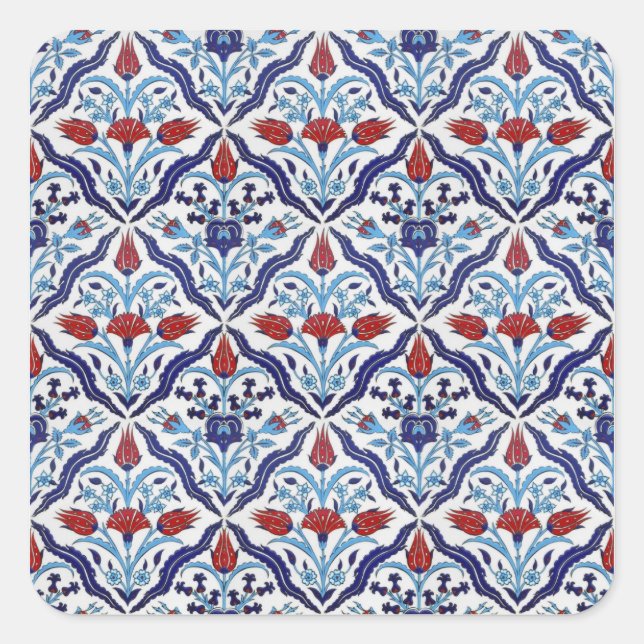 Turkish tile Square Sticker (Front)
