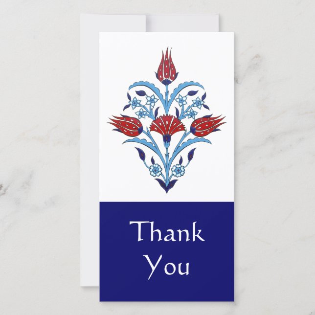 Turkish tile Thank You Card (Front)