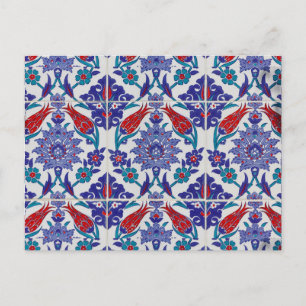 Turkish Tulip Oriental Arabesque Floral  Postcard