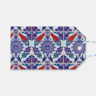 Turkish Tulip Oriental Arabesque Floral Visual art Gift Tags