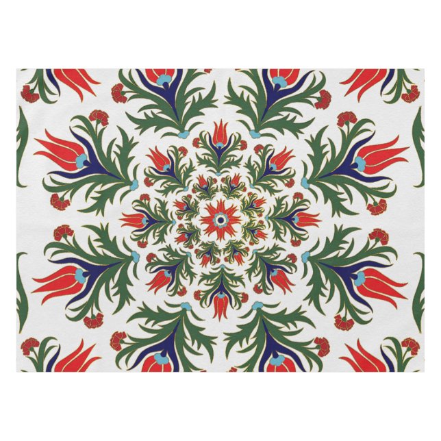 Turkish tulip - Ottoman tile Tablecloth (Front (Horizontal))
