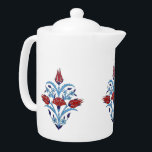 Turkish tulips<br><div class="desc">Iznik tiles from Turkey. Traditional design with bouquet of tulips in white,  blue and red</div>