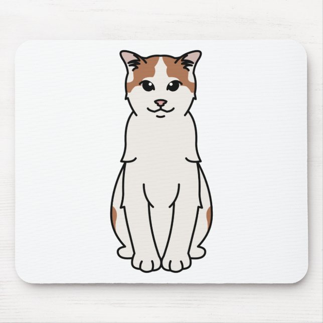 Turkish Van Cat Cartoon Mouse Pad (Front)