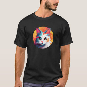 Turkish Van Cat Colourful Art Love Cats Sweatshirt T-Shirt