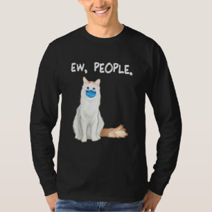 Turkish Van Ew People Cat Wearing Face Mask T-Shirt