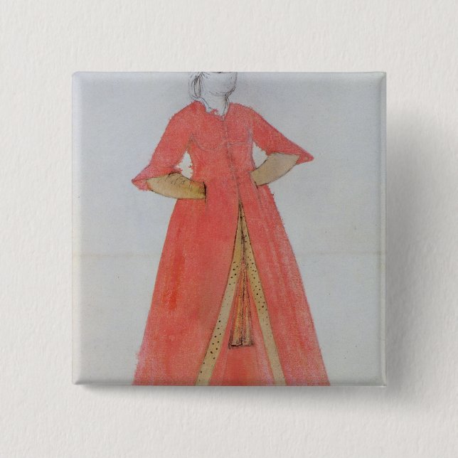 Turkish Woman 2 Inch Square Button (Front)