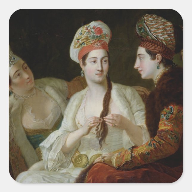 Turkish Women Square Sticker (Front)