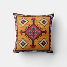 Turkish Yellow Kilim Cushions for Timeless Style