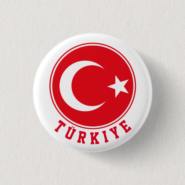 Türkiye 1 Inch Round Button (Front)