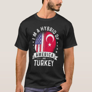 Turkiye American Patriot Grown Flag Humour T-Shirt