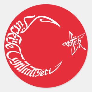 Türkiye Cumhuriyeti - Atatürk Classic Round Sticker