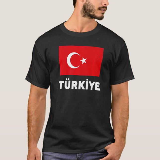 Türkiye Flag Turkey Flag T-Shirt (Front)