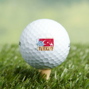 Türkiye Istanbul Vintage Flag Turkey Souvenir Golf Balls
