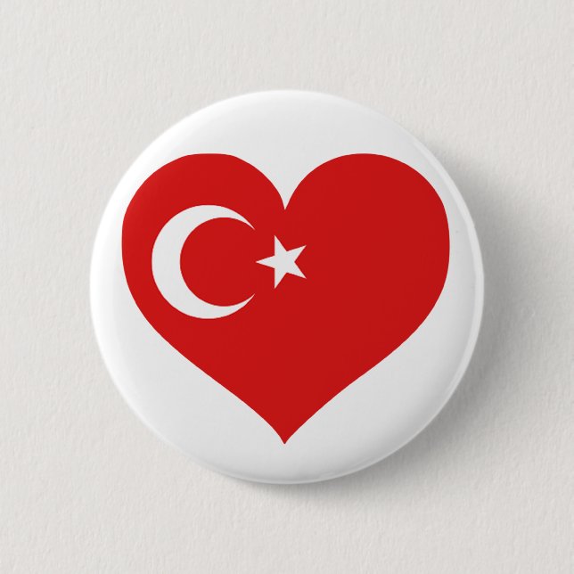 Turkiye Love 2 Inch Round Button (Front)