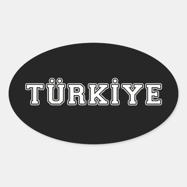 Türkiye Oval Sticker (Front)