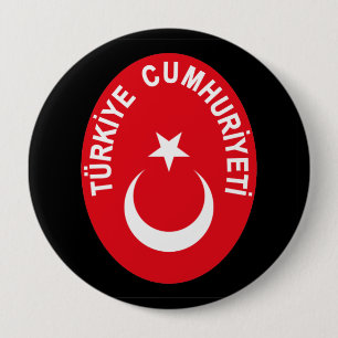 Turkiye (Turkey) COA 4 Inch Round Button