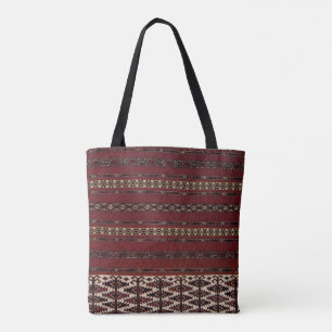 Turkmen Carpet Pattern Tote Bag