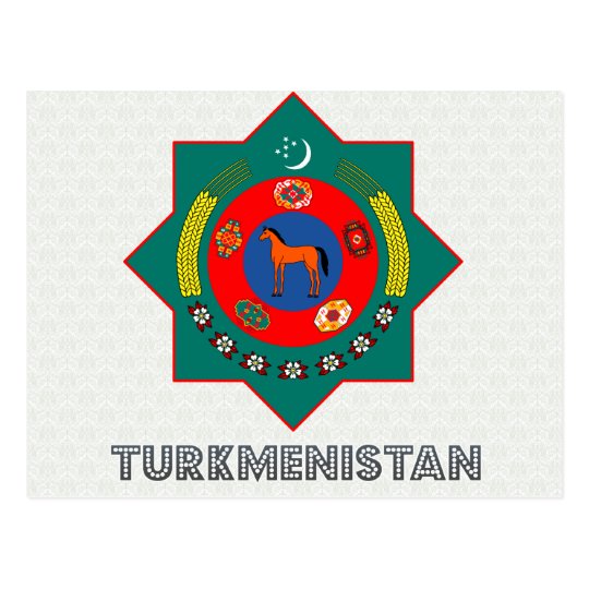 Turkmenistan Coat of Arms Postcard