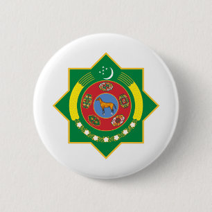 turkmenistan emblem 2 inch round button