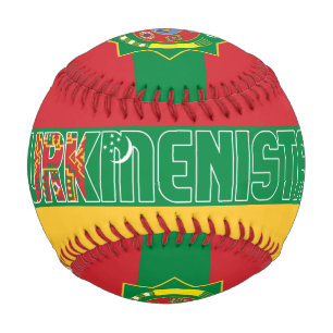 Turkmenistan Flag and Coat of Arms Patriotic Baseball
