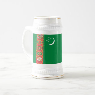Turkmenistan Flag Beer Stein