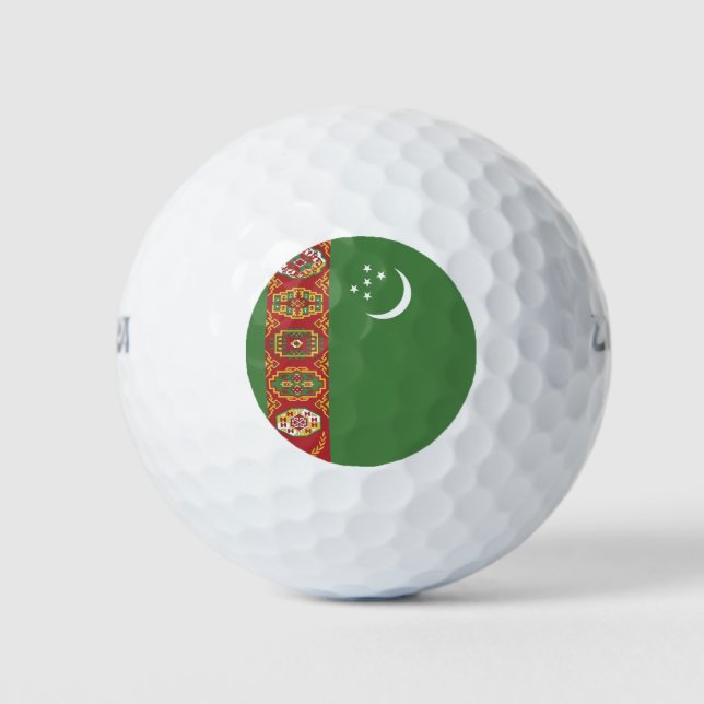 Turkmenistan flag golf balls (Front)