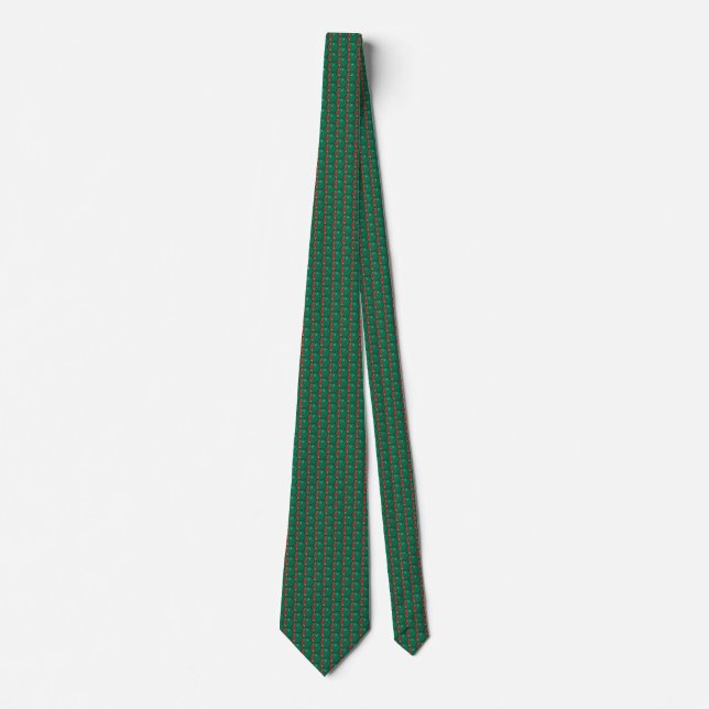 Turkmenistan Flag Honeycomb Tie (Front)