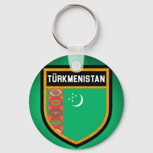 Turkmenistan Flag Keychain