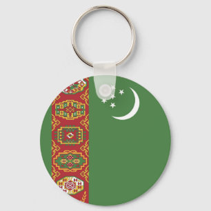 Turkmenistan flag keychain
