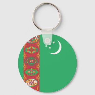 Turkmenistan Flag Keychain
