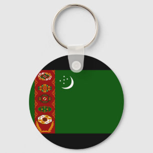 Turkmenistan Flag Keychain
