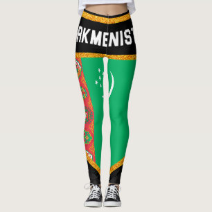 Turkmenistan Flag Leggings