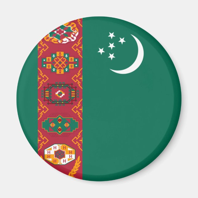turkmenistan flag magnet (Front)