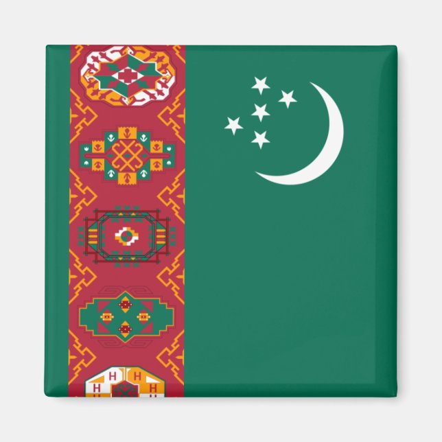 turkmenistan flag magnet (Front)