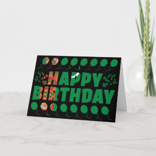 Turkmenistan Flag Patriotic Birthday Card