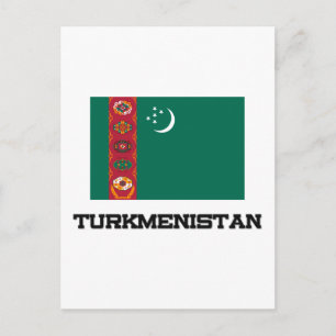 Turkmenistan Flag Postcard