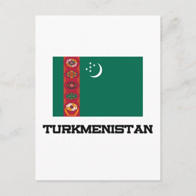 Turkmenistan Flag Postcard (Front)