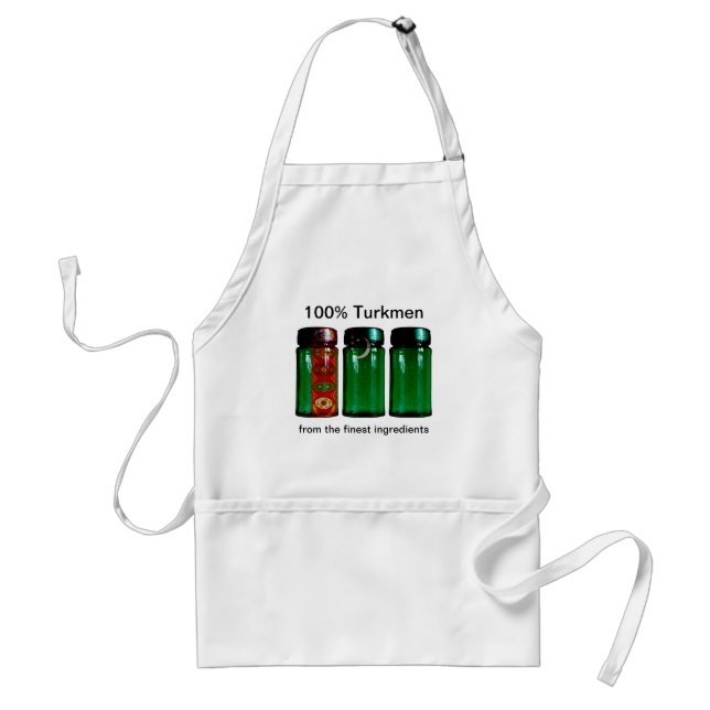Turkmenistan Flag Spice Jars Apron (Front)