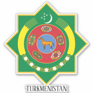 Turkmenistan National Coat Of Arms Patriotic