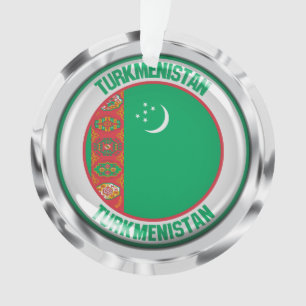 Turkmenistan Round Emblem Ornament