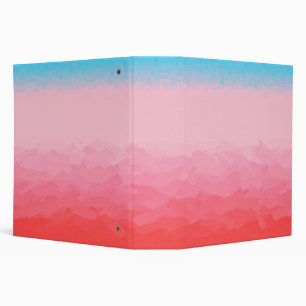 Turks and Caicos Blue and Coral Ombre Binder