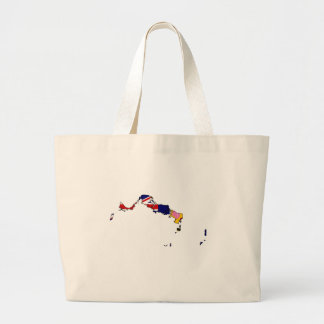 Turks And Caicos flag map Large Tote Bag